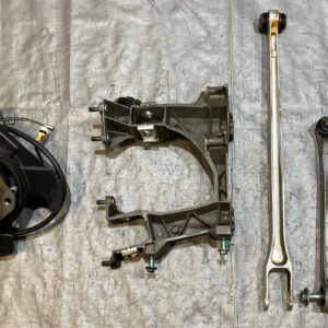 1997-2004 Porsche 986 Boxster 2.7l Driver Rear Knee Spindle Hub w/ Control Arms / Subframe Bracket / 24K BX068