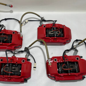 1997-2004 Porsche 986 Boxster Brembo Brake Calipers w/ Stainless Hoses / Set of 4 / Red / 61K BX070