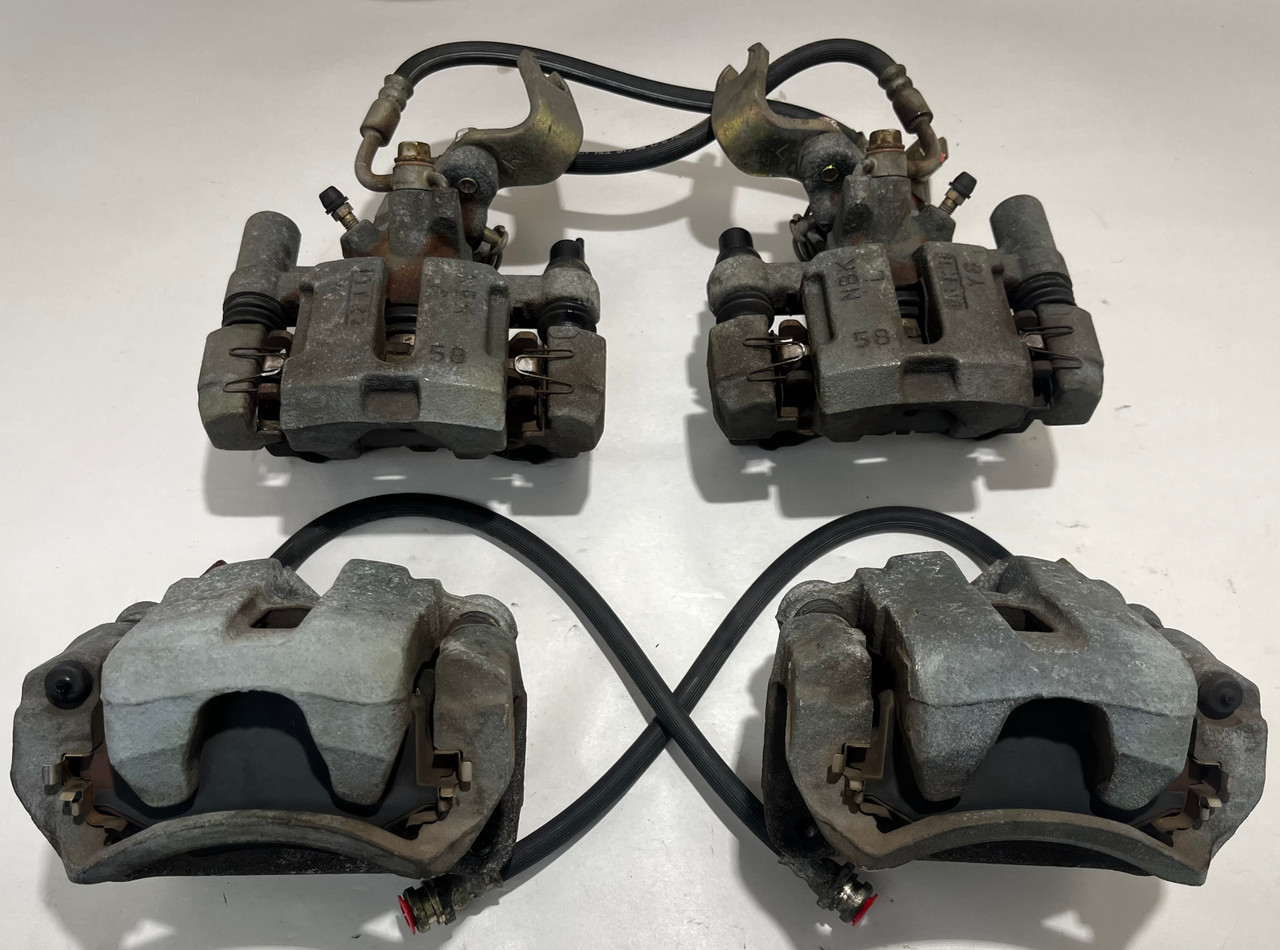 1999-2000 Mazda Miata OEM Brake Calipers w/ Brackets / Set of 4 / 35K NB269