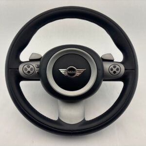 2003-2006 Mini Cooper 3 Spoke Leather Steering Wheel w/ Airbag / Automatic / R1033