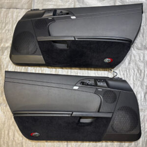 2005-2012 Porsche 987 Boxster / Cayman Black Leather Interior Door Panels / Pair / BC033