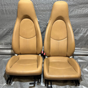 2005-2012 Porsche 997 911 / 987 Boxster / Cayman 2 Way Power Sand Beige Leather Seats / Pair / BC037