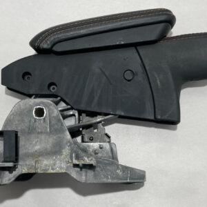 2008-2015 Audi TT 8J Parking Brake Handle w/ Armrest / Black Leather w/ Chennai Brown Stitching / T2011