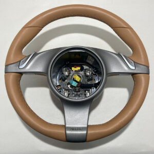 2009-2012 Porsche 987 Boxster / Cayman / 997 911 Sand Beige Leather Sport Steering Wheel / PDK / BC025
