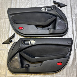 2010-2020 Nissan 370z Convertible Black Suede Interior Door Panels / Pair / 7Z024