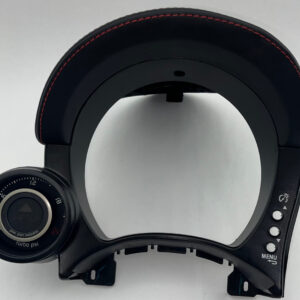 2012-2014 Fiat 500 Abarth Cluster Hood Trim Panel w/ Boost Gauge / Red Stitching / F5023