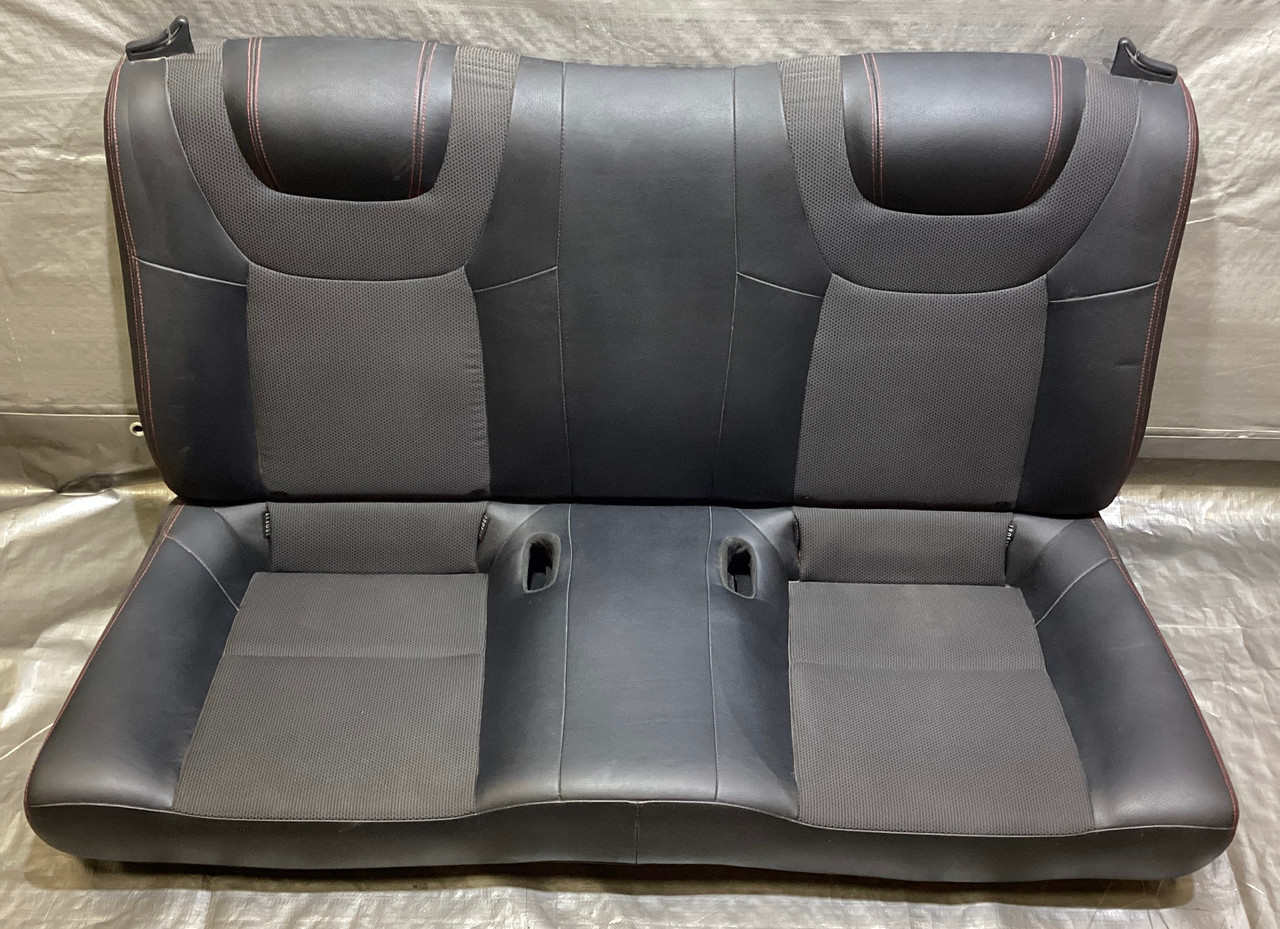 2013-2016 Hyundai Genesis Coupe R-Spec Black Leather Rear Seat Set w/ Red Stitching / HG022