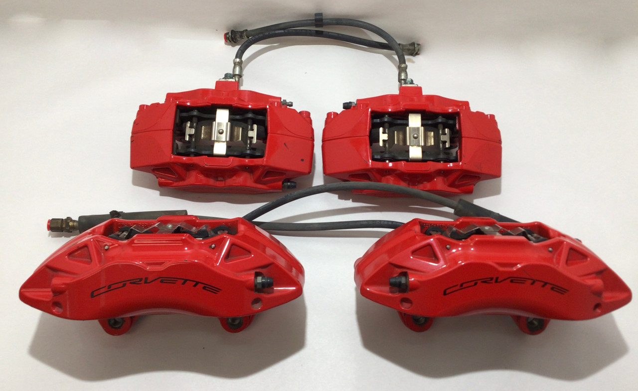 2014-2019 Chevrolet C7 Corvette Brembo Brake Calipers / Set of 4 / Red / C7002