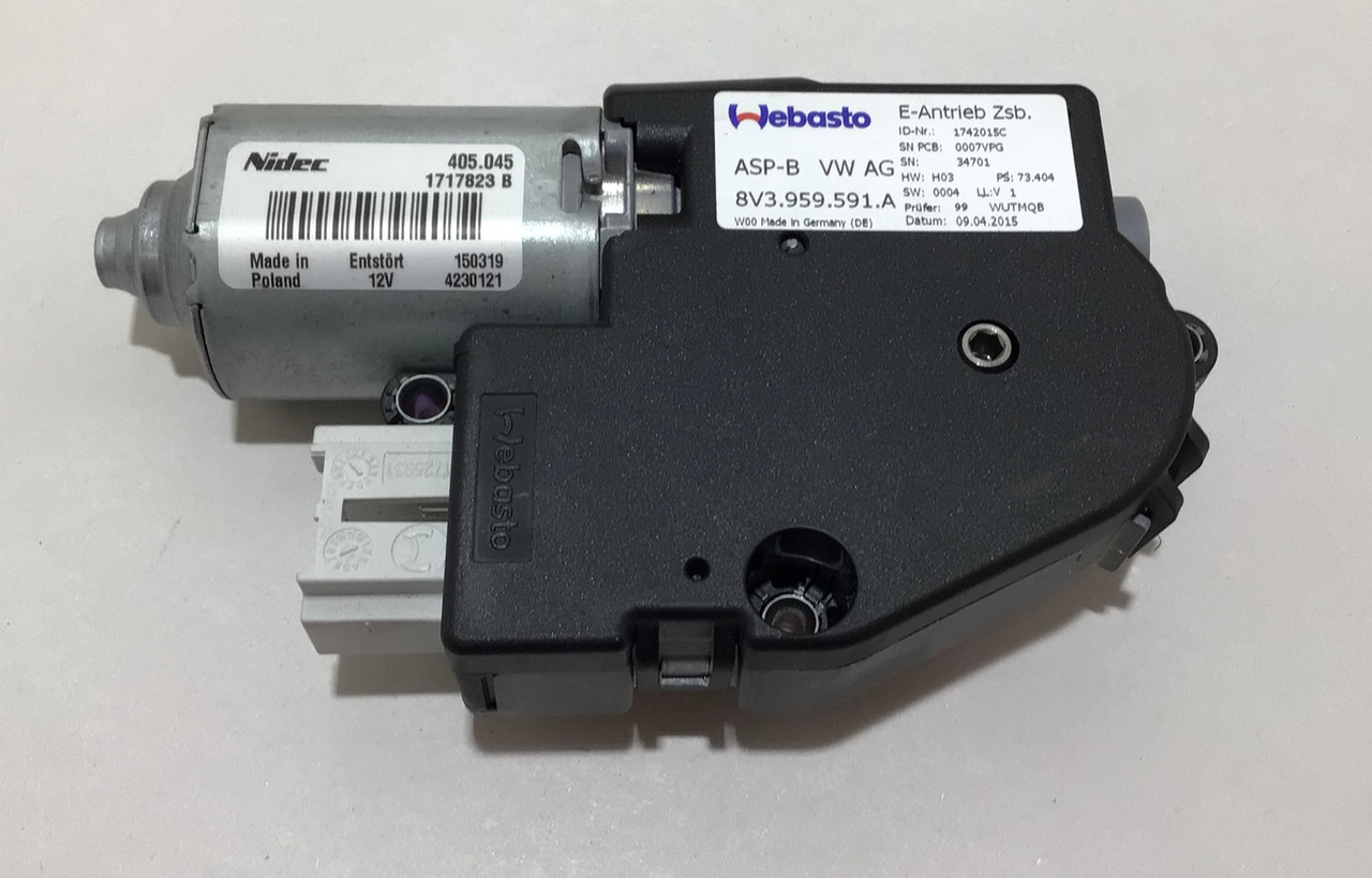 2015-2020 Audi A3 S3 Sedan Sunroof Motor / 8V3959591A / OEM / S3104