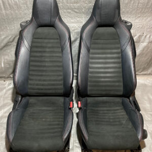 2017-2020 Fiat 124 Spider Abarth Sport Black Leather / Microfiber Seats / Pair / FD023