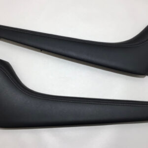 2017-2020 Infiniti Q60 Black Leather Console Trim Panels / Pair / IQ602