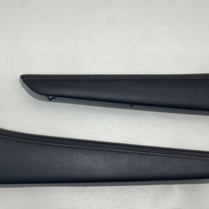 2017-2020 Infiniti Q60 Black Leather Console Trims / Knee Pads / Pair / IQ604