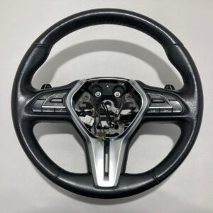 2017-2020 Infiniti Q60 Black Leather Steering Wheel w/ Paddle Shifters / IQ604