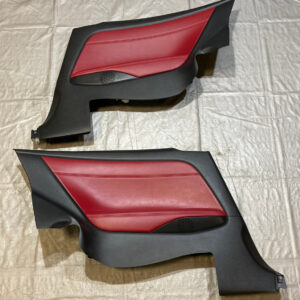 2017-2020 Infiniti Q60 Monaco Red Leather Interior Rear Quarter Panels / Pair / IQ604