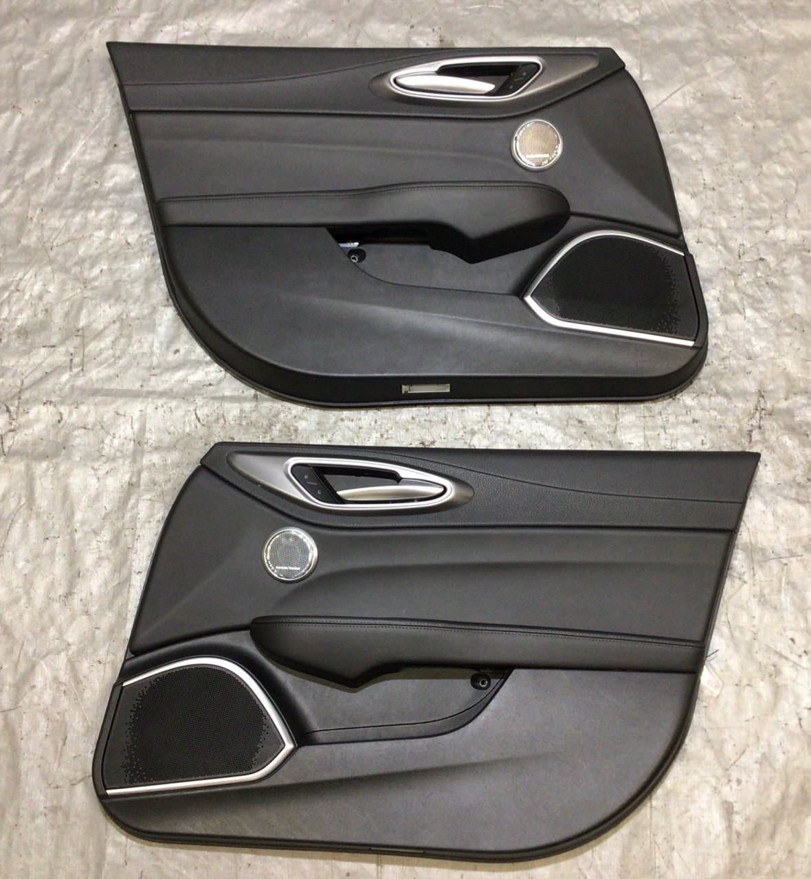 2017 Alfa Romeo Giulia Front Interior Door Panels / Pair / Black / AG001