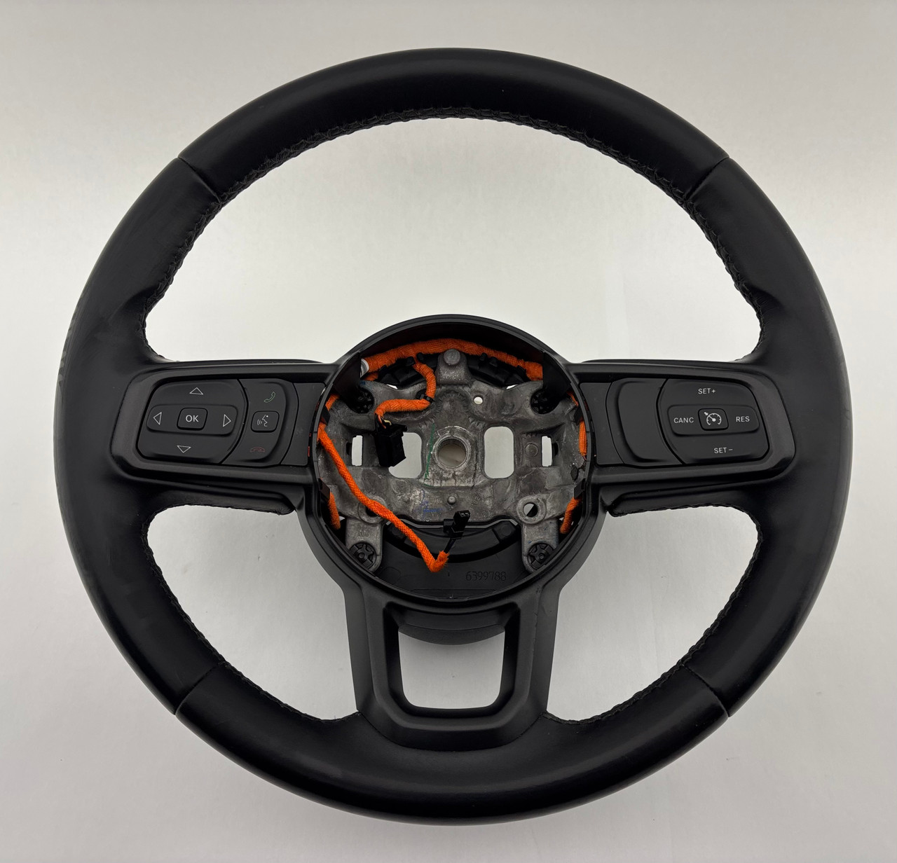 2018-2023 Jeep Wrangler JL Black Leather Steering Wheel w/ Controls / JL012