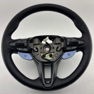 2019-2022 Hyundai Veloster N OEM Black Leather Steering Wheel / Manual / HV012