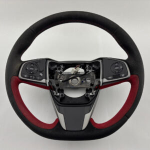 2020-2021 FK8 Honda Civic Type R Black / Red Alcantara Steering Wheel w/ Controls / TR107