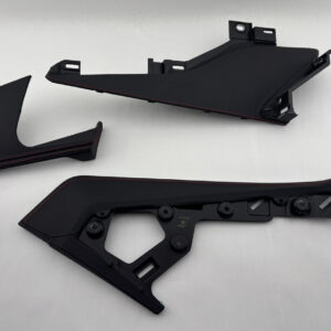 2020-2022 Chevrolet C8 Corvette Stingray 1LT Upper Dash Trims w/ Red Stitching / Set of 3 / C8001