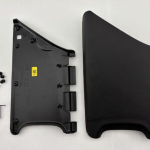 2020-2025 Chevrolet C8 Corvette Lower Center Console Lid / Armrest / Black Leather / Red Stitching / C8001