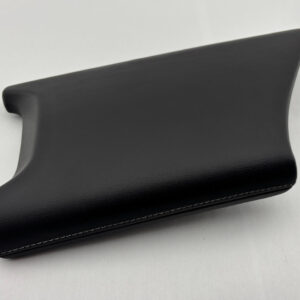 2020-2025 Chevrolet C8 Corvette Lower Center Console Lid / Armrest / Black Leather / White Stitching / C8002