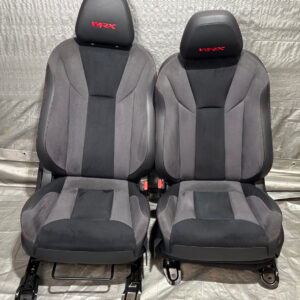 2022-2024 Subaru WRX Limited Leatherette / UltraSuede Front Seats w/ Red Stitching / Pair / SW006