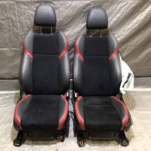 *DAMAGED* 2015-2018 Subaru WRX STI Black Leather / Alcantara Front Seats / Pair / SS004